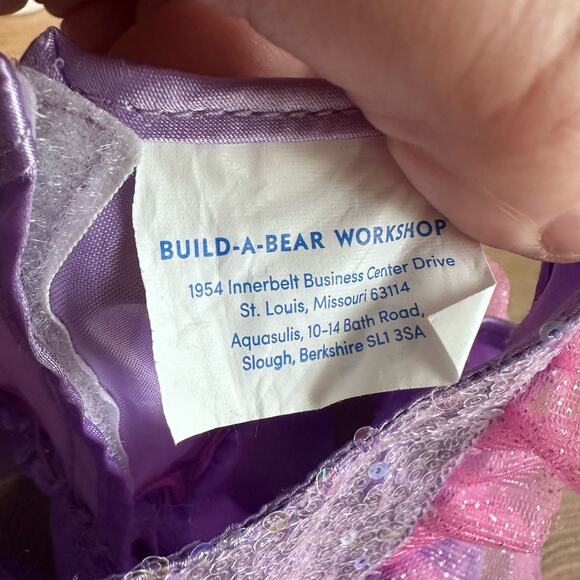 Build a Bear Rainbow Leopard Print Bear 16" Plush and clothing lot - Picture 3 of 16